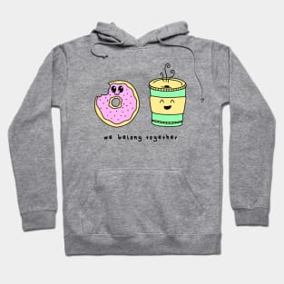 Donut Coffee Chocolate Partnerlook Partner Love Cute Couple Sweets Comic Gift Hoodie